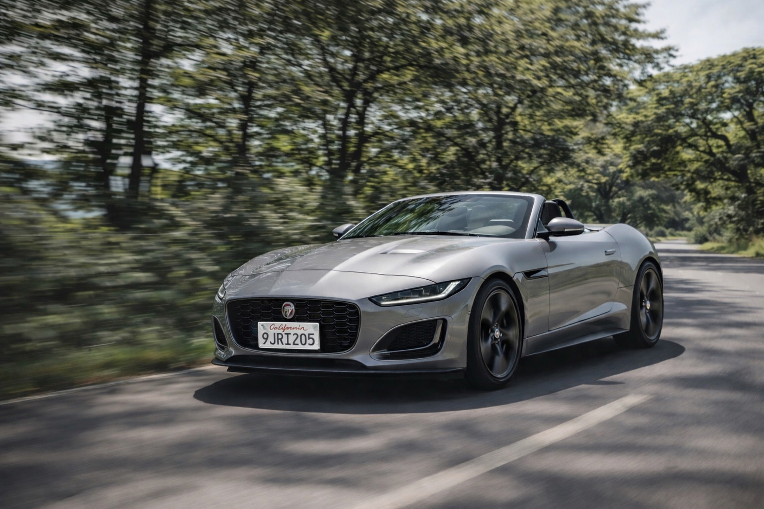 Jaguar F-Type in motion